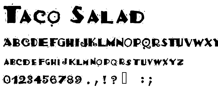 Taco Salad font